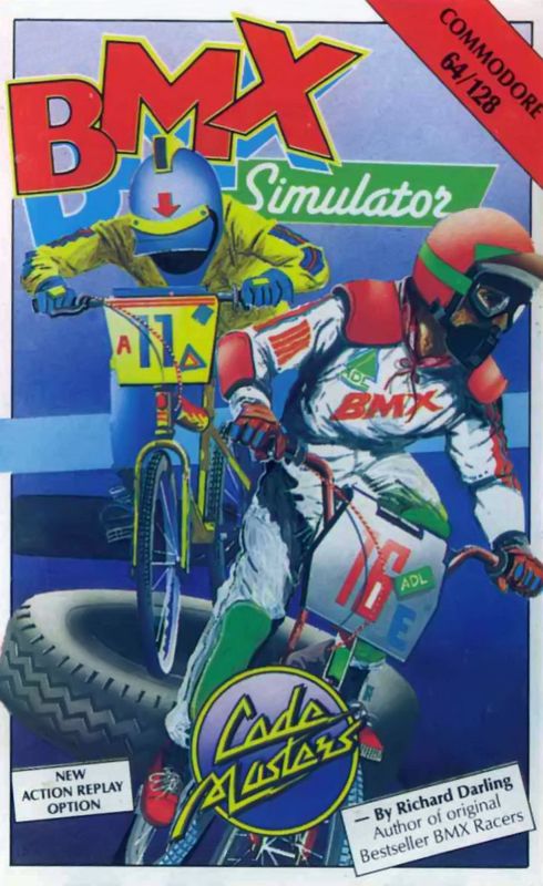 BMX Simulator box art for Commodore 64